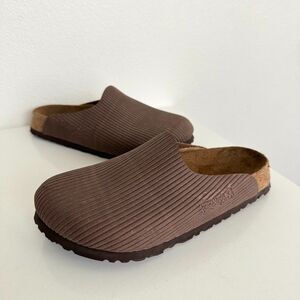 Birkies Provence Clog Slide Ribbed Brown Taupe Comfort Home Women's EU 36 US 5.5